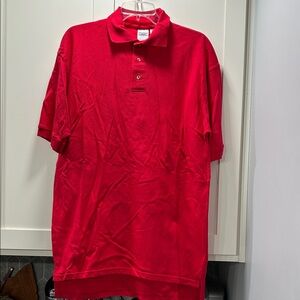 Vintage cotton, deluxe, casuals Vibrant Red Polo Shirt for Men extra long tail